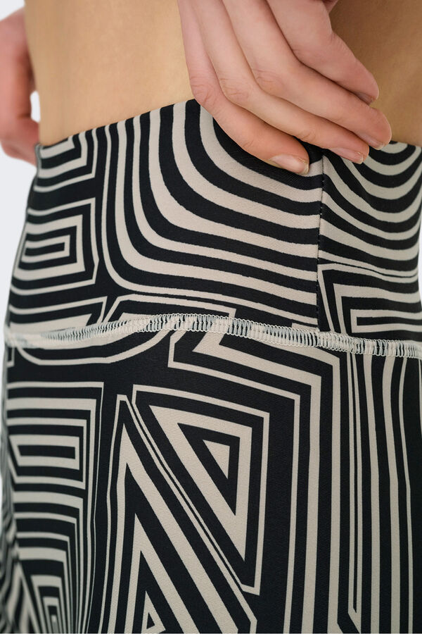 Only Play Leggings de ciclismo estampado cinzento