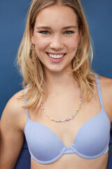 HI&BYE Soutien algod&atilde;o aro e enchimento azul-claro azul