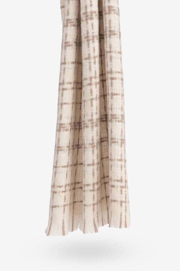 Vilanova Manta Bufanda de Cuadros beige