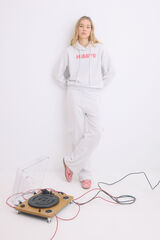 HI&BYE Cal&ccedil;as compridas flare felpa cinzentas cinzento