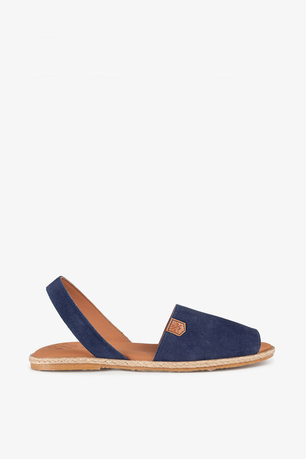 Popa Sandália estilo menorquina azul