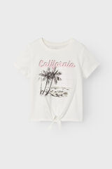 Name it T-shirt menina manga curta branco