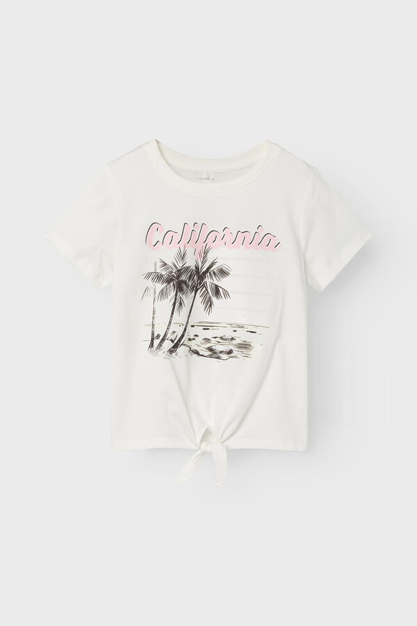 Name it T-shirt menina manga curta branco