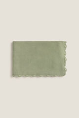 Textura Xadrez de tric&ocirc; de algod&atilde;o org&acirc;nico verde