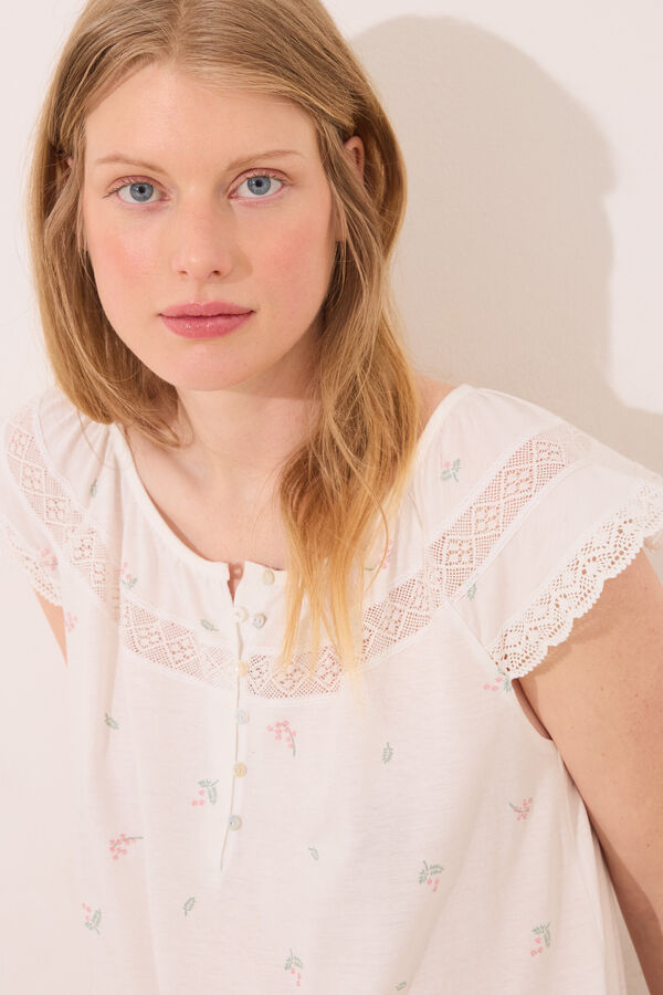 Women'secret Camis&oacute;n "maternity" algod&oacute;n blanco blanco