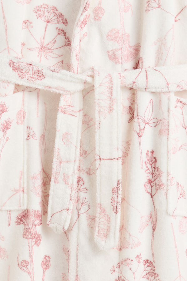 Textura Albornoz algod&oacute;n rosa