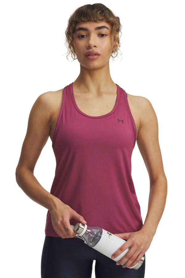 Under Armour T-shirt feminina sem mangas rosa