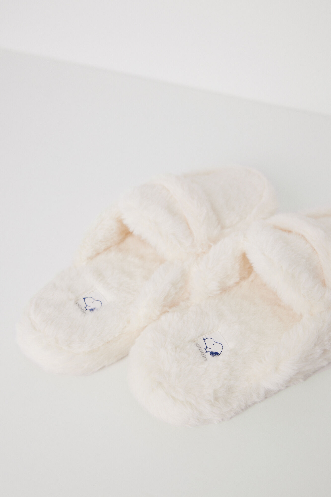 Women'secret Chinelos de casa de mocassins de pele Snoopy 