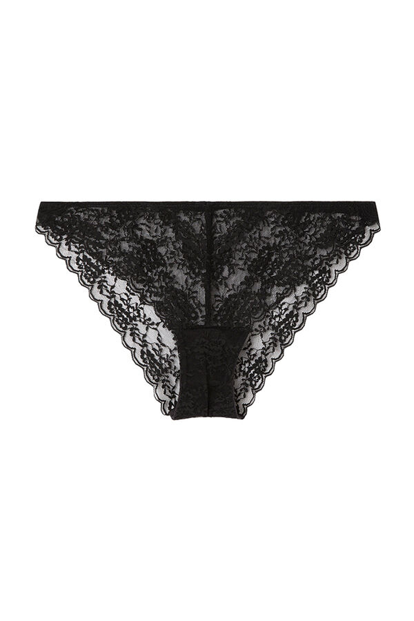 Women'secret Cuequinha de renda em preto preto