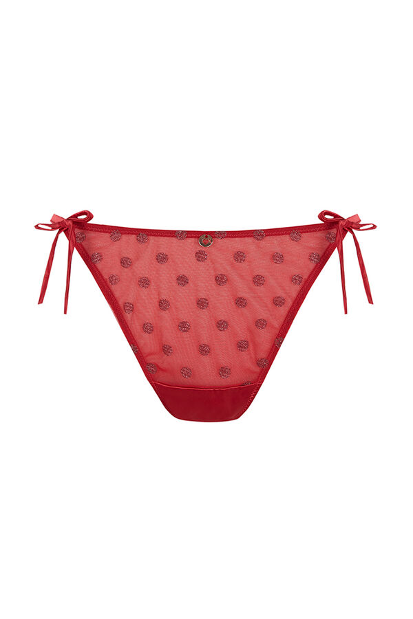 Women'secret Tanga plumeti y sat&eacute;n La Vecina Rubia rojo