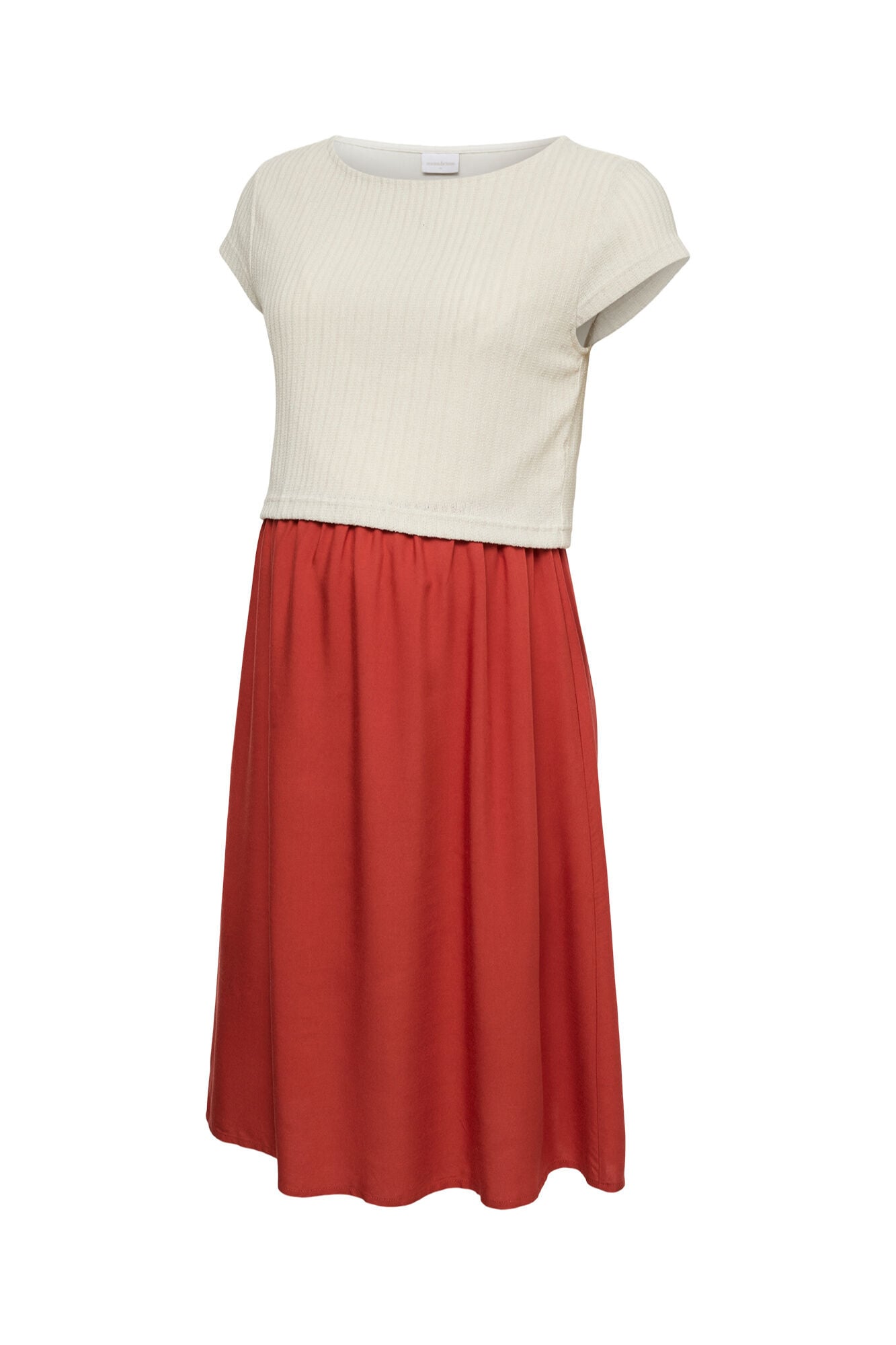 Mamalicious Vestido curto duplo tecido maternity