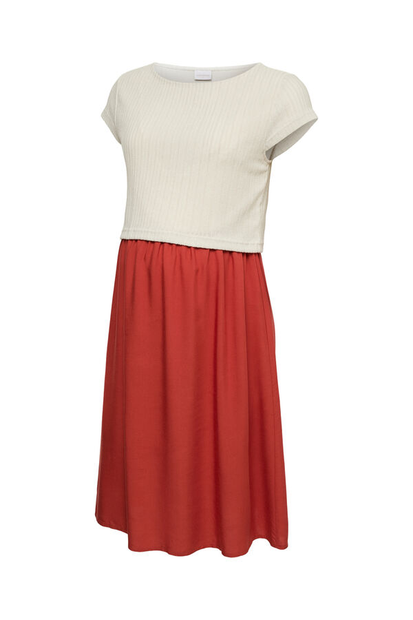 Mamalicious Vestido curto duplo tecido maternity multicolour