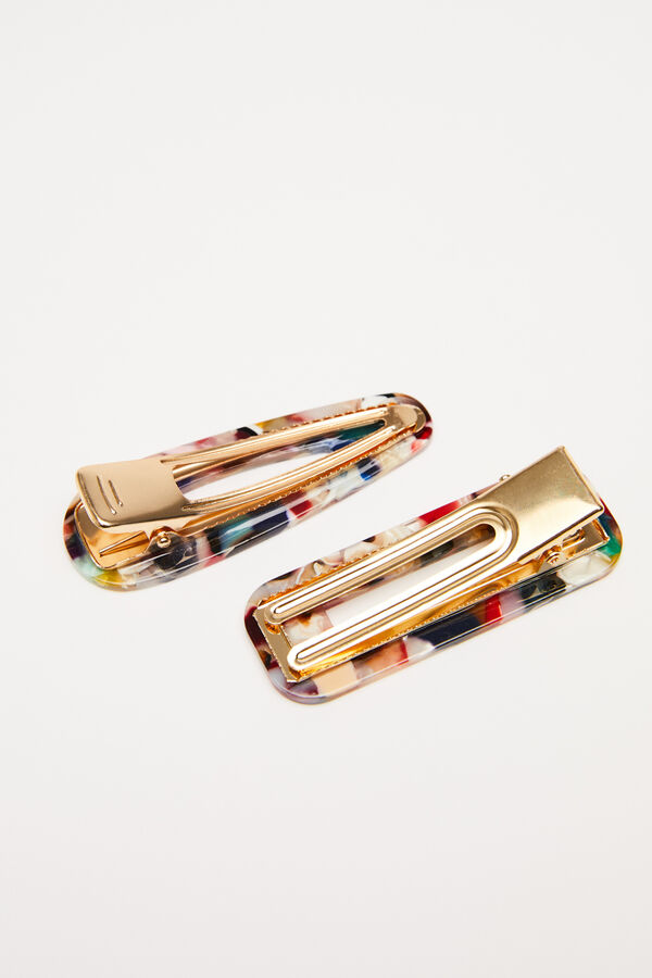 Women'secret Pack 2 pinzas clip pelo carey kaki