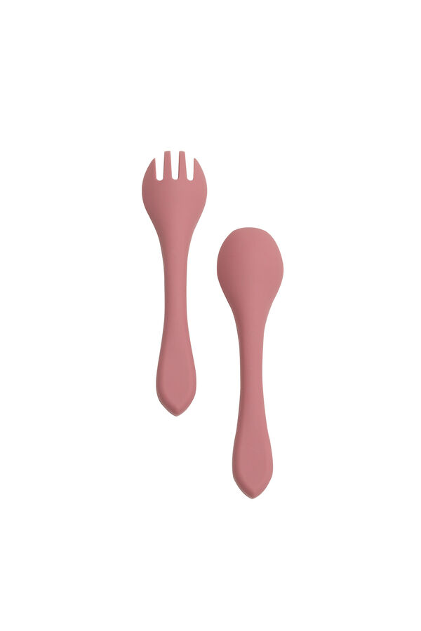 Mr. Wonderful Set de cubiertos para beb&eacute; rosa estampado