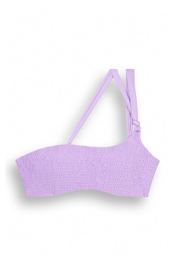 Women'secret Top bikini bandeau asim&eacute;trico lila morado/lila