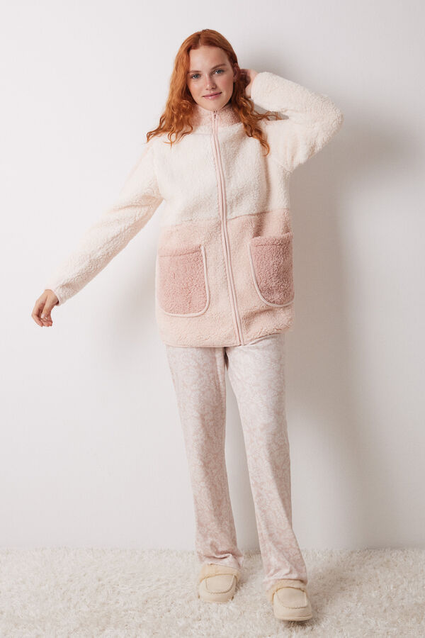 Women'secret Robe midi em shearling rosa rosa