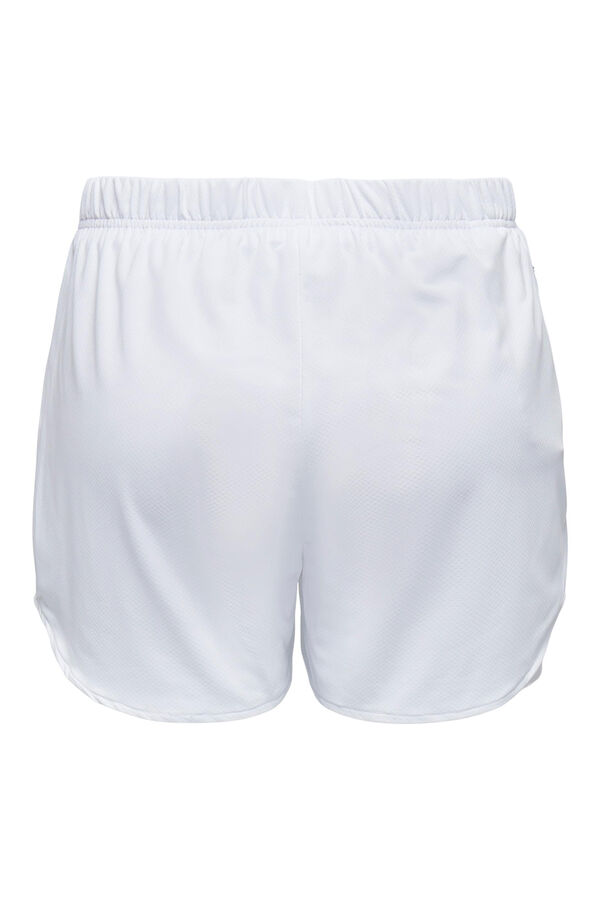 Womensecret Shorts deportivos de rejilla blanco