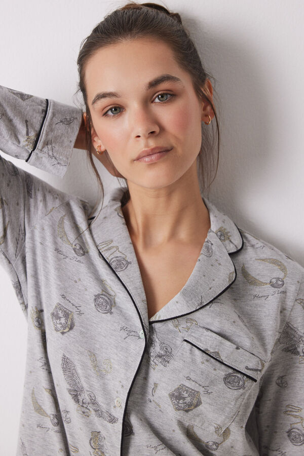 Women'secret Camis&oacute;n algod&oacute;n gris Harry Potter estampado