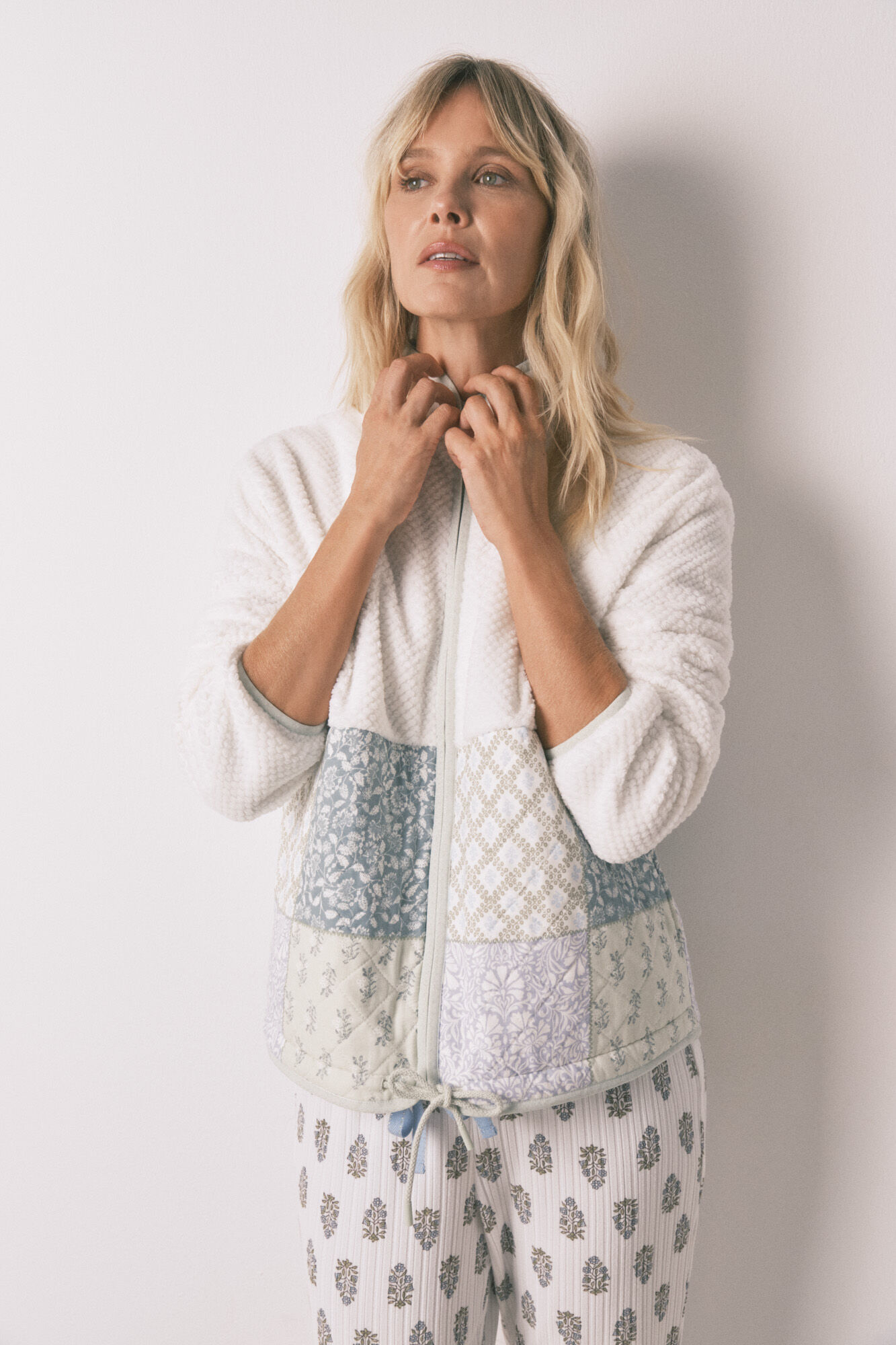 Women'secret Bata corta borreguito patchwork