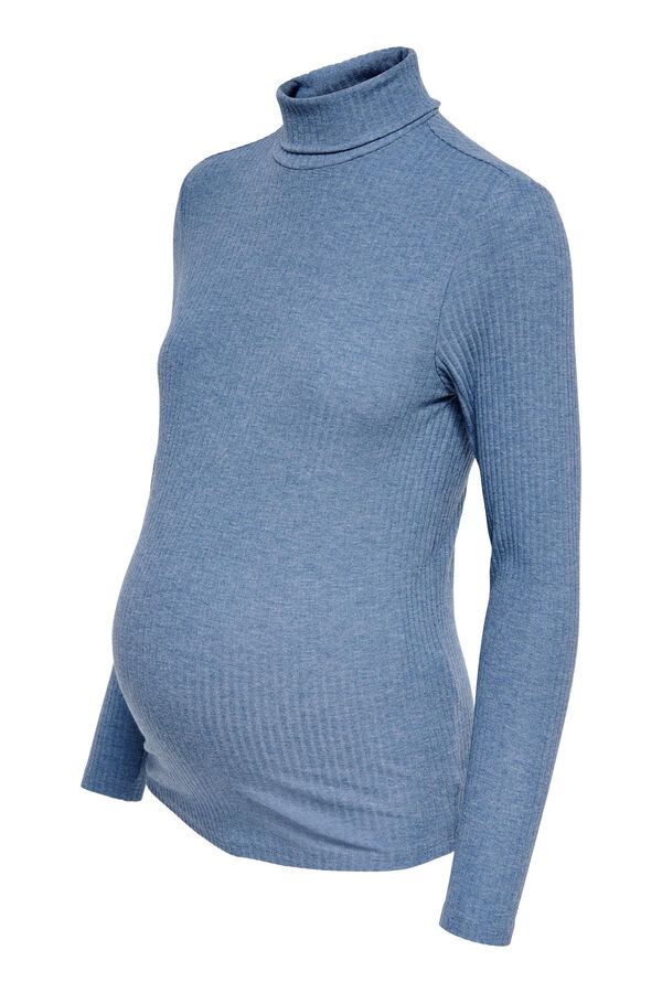 Only Maternity Jersey cuello alto maternity azul