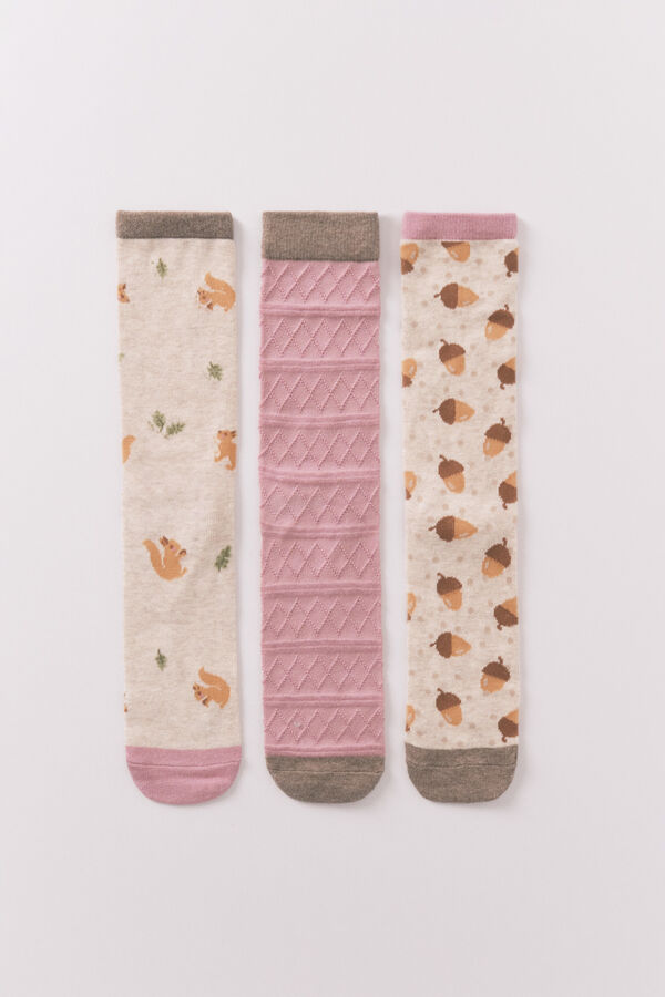Women'secret Pacote com 3 meias longas de esquilo  estampado