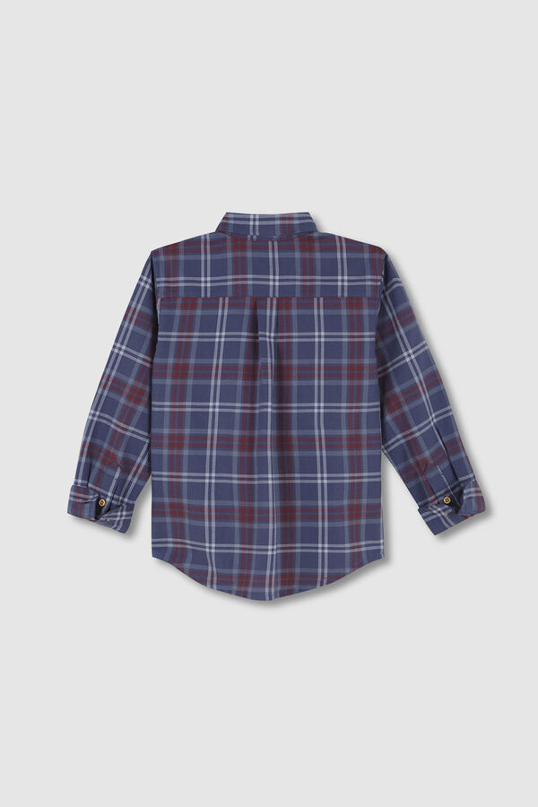 Gocco Camisa algod&oacute;n estampada azul
