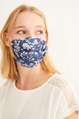 Womensecret Máscara higiénica homologada reutilizável flores azul azul