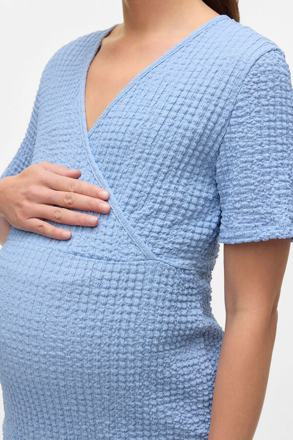 Mamalicious T-shirt de manga curta maternity e amamenta&ccedil;&atilde;o azul