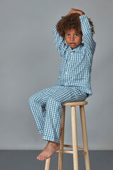 Gocco Pijama Quadrados Vichy Petr&oacute;leo Claro verde