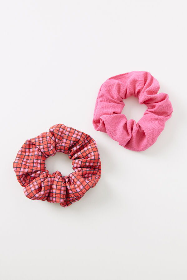 Women'secret Pacote de 2 elásticos rosa estampado