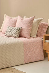 Textura S&aacute;bana algod&oacute;n sat&eacute;n flores rosa