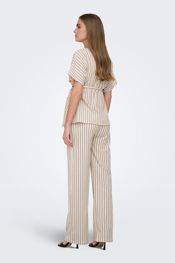 Only Maternity Pantal&oacute;n maternity recto blanco