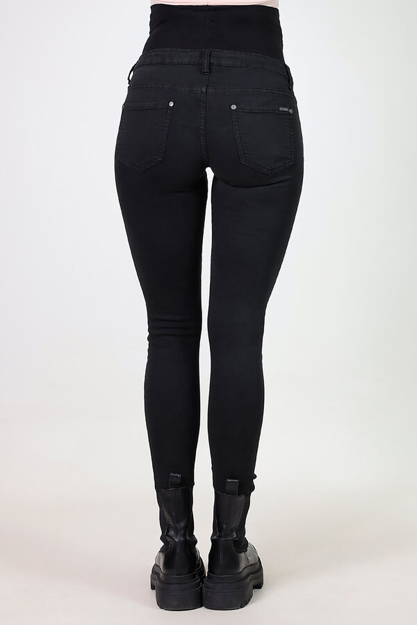 Ohma! Calças maternity básicas de twill preto