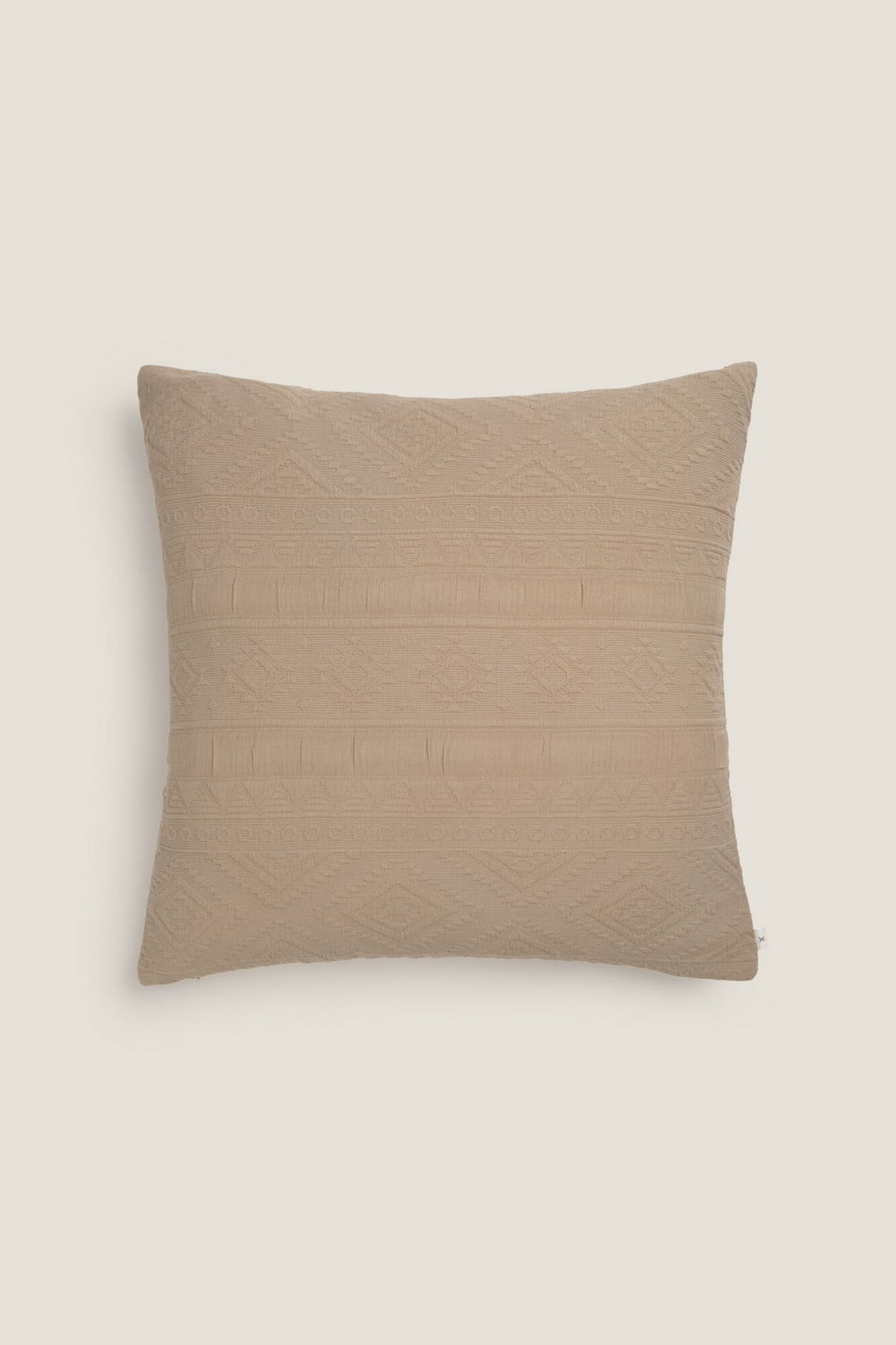 Textura Funda coj&iacute;n jacquard algod&oacute;n patrones geom&eacute;ticos