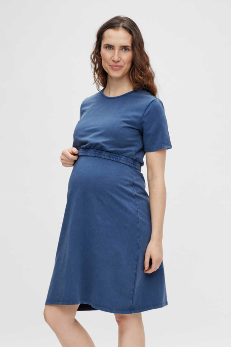 Womensecret Vestido midi doble función maternity azul