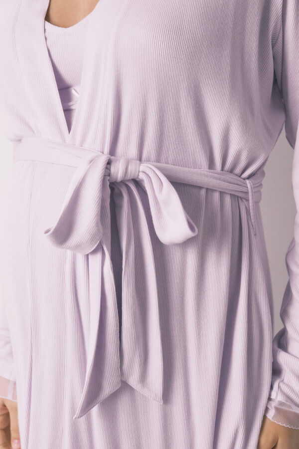 Women'secret Bata midi "maternity" canelada lil&aacute;s rosa