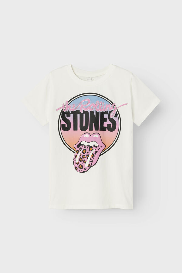 Name it Camiseta Rolling Stones niña blanco