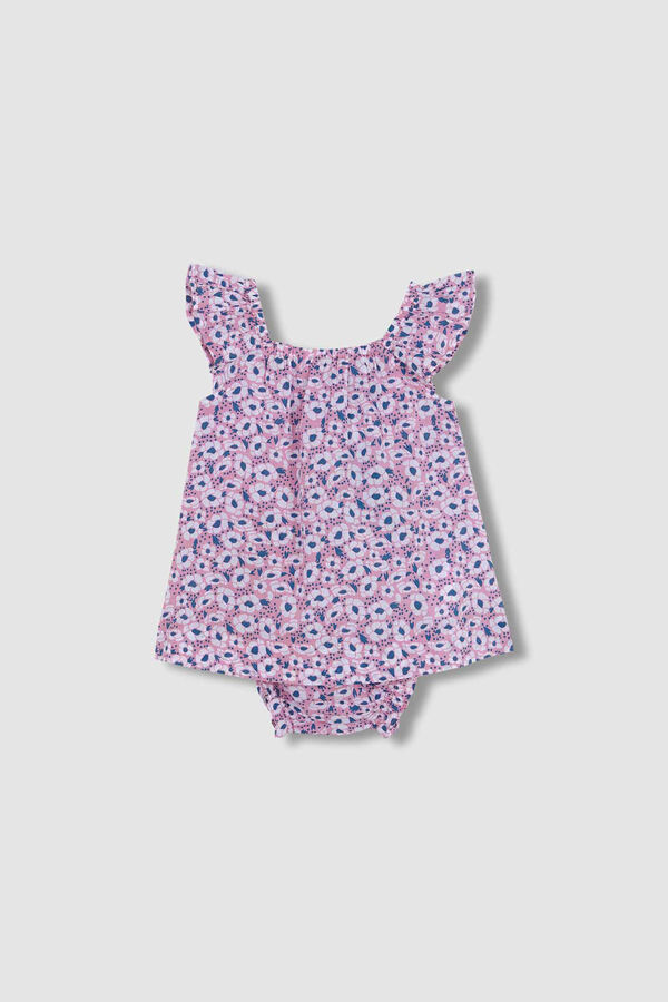 Gocco Vestido Playa Estampado Flores Rosa Medio rosa