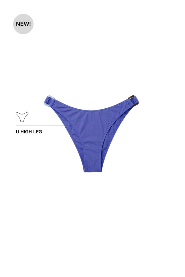 Women'secret Cueca de biqu&iacute;ni brasileira efeito U azul azul