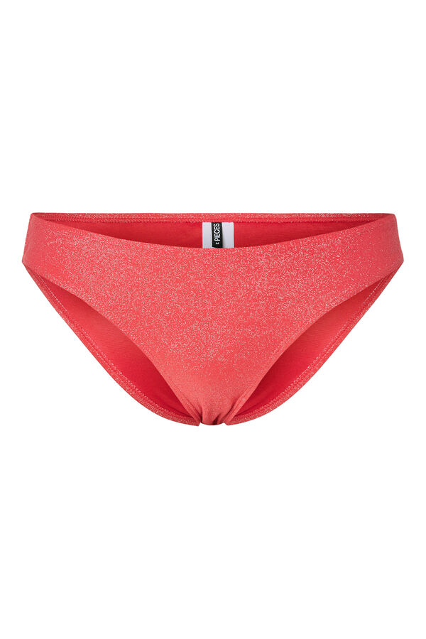 Pieces Calcinha de biqu&iacute;ni lurex rosa