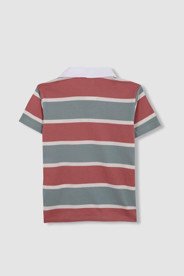 Gocco Polo de rayas tricolor verde verde