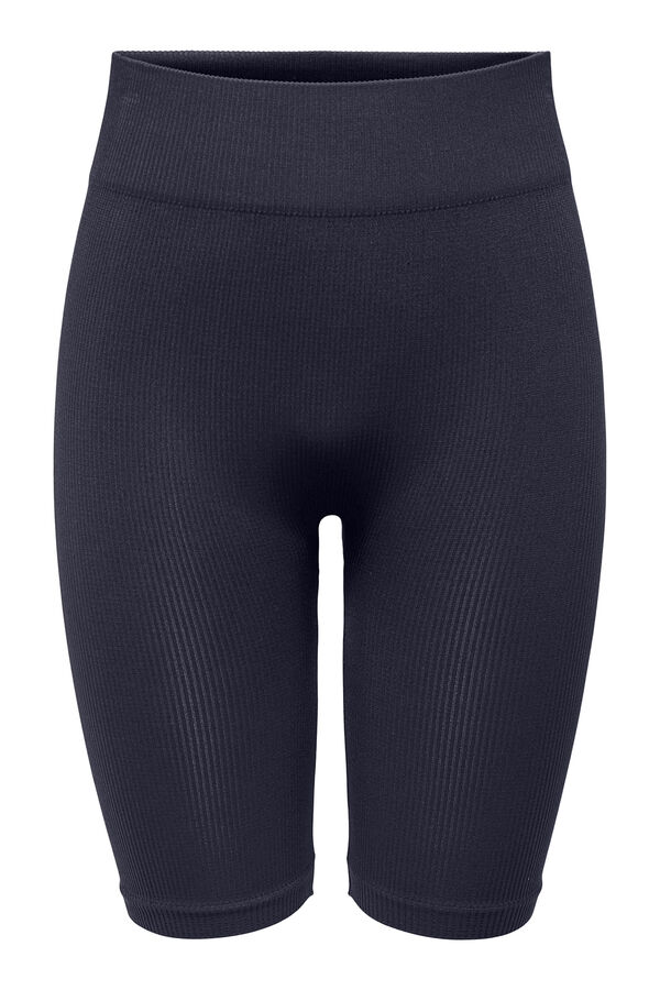 Only Play Shorts de ciclismo com estrutura canelada azul