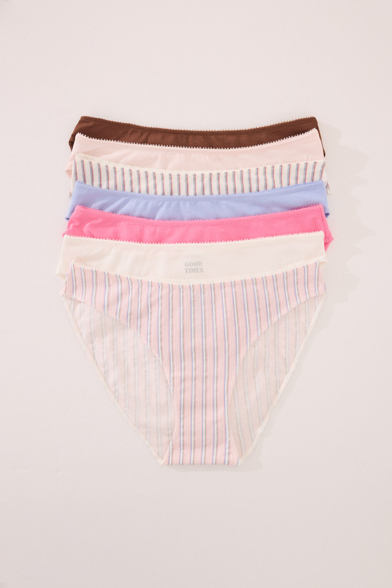 Women'secret Pack 7 bragas cl&aacute;sicas algod&oacute;n multicolor glitter