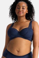 Dorina Top de bikini de ganchillo con relleno fino Kumasi azul