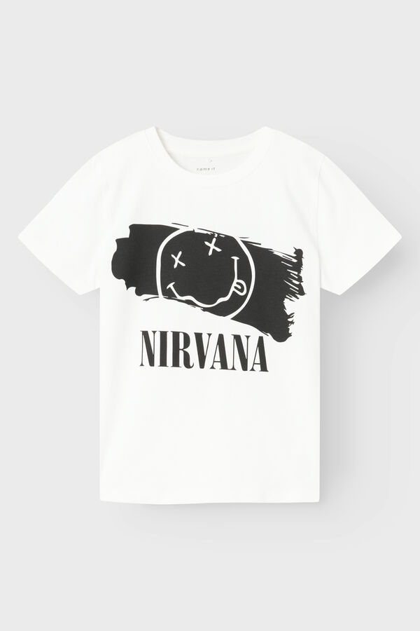 Name it Camiseta ni&ntilde;o Nirvana blanco