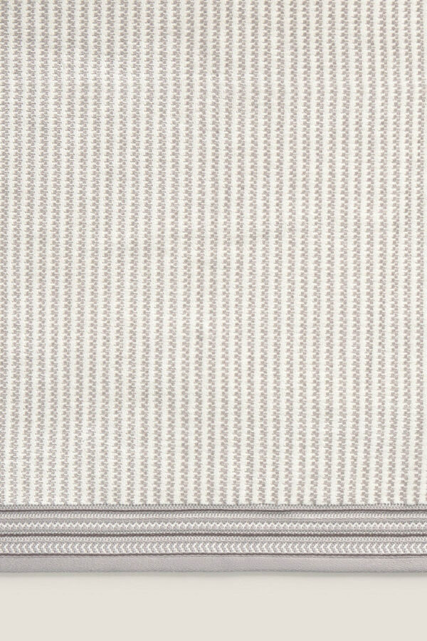 Textura Toalla rizo velour rayas gris