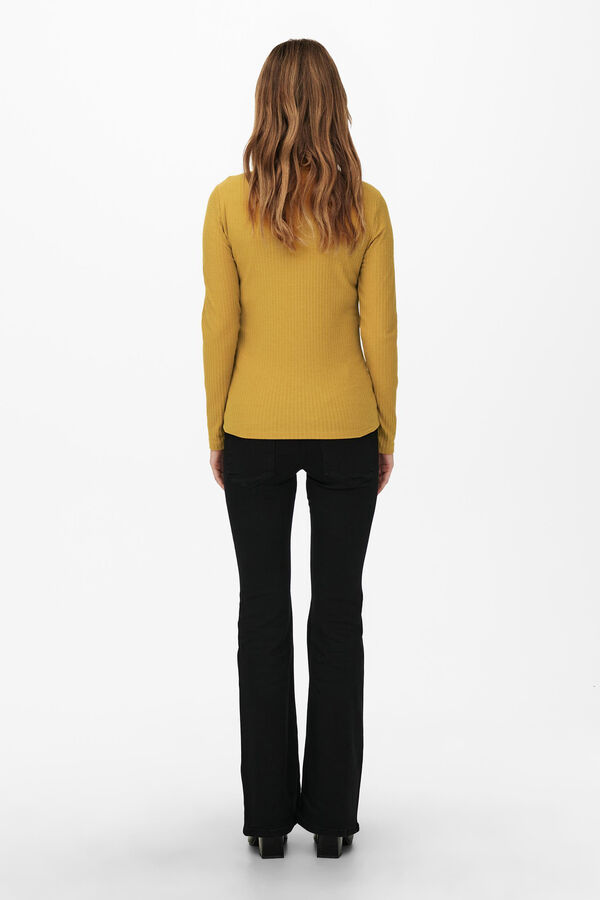 Only Maternity Jersey cuello alto maternity marr&oacute;n