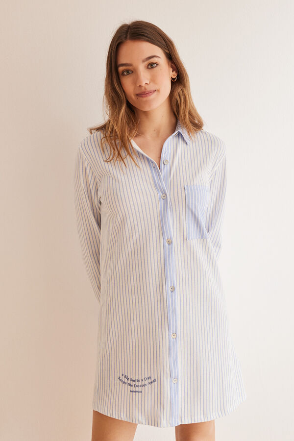 Women'secret Camis&oacute;n camisero rayas 100% algod&oacute;n SmileyWorld &reg; estampado