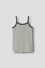 Lmtd Top tirantes finos rayas y ribetes blanco