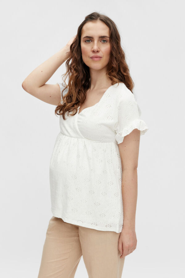 Womensecret Camiseta top doble función maternity blanco